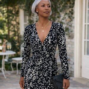 NWT Diane von Furstenberg x Target Sea Spots Midi Knit Wrap Dress